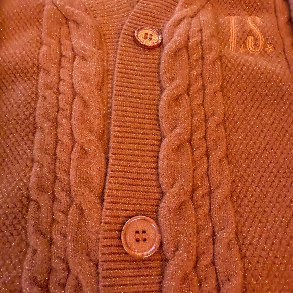 TAYLOR SWIFT CARDIGAN TLOAS The Life of a Showgirl Gold Orange Stars MD/LG NEW - Picture 5 of 15